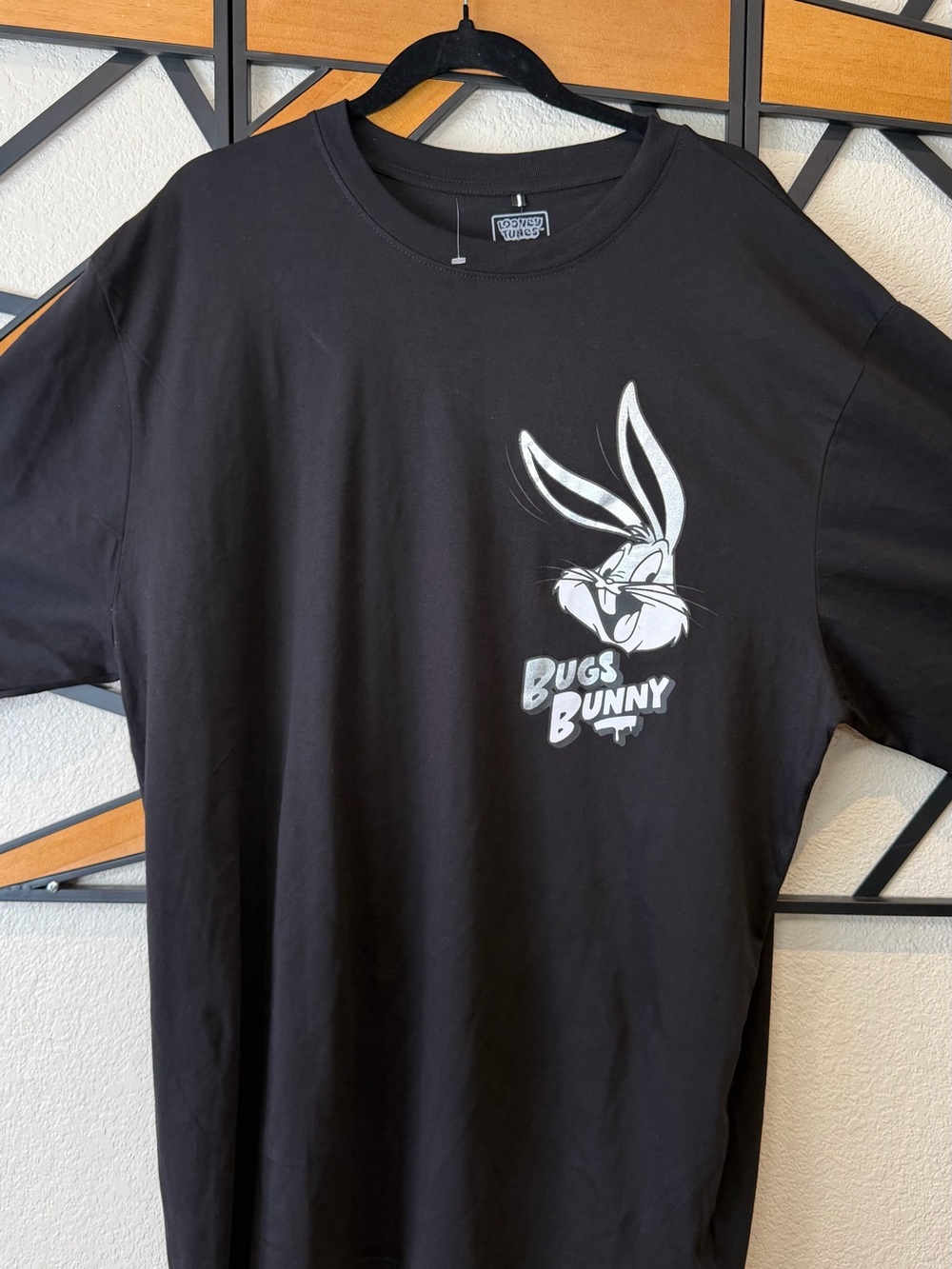 Bugs Bunny Black Graphic Tee - Classic Chest Logo